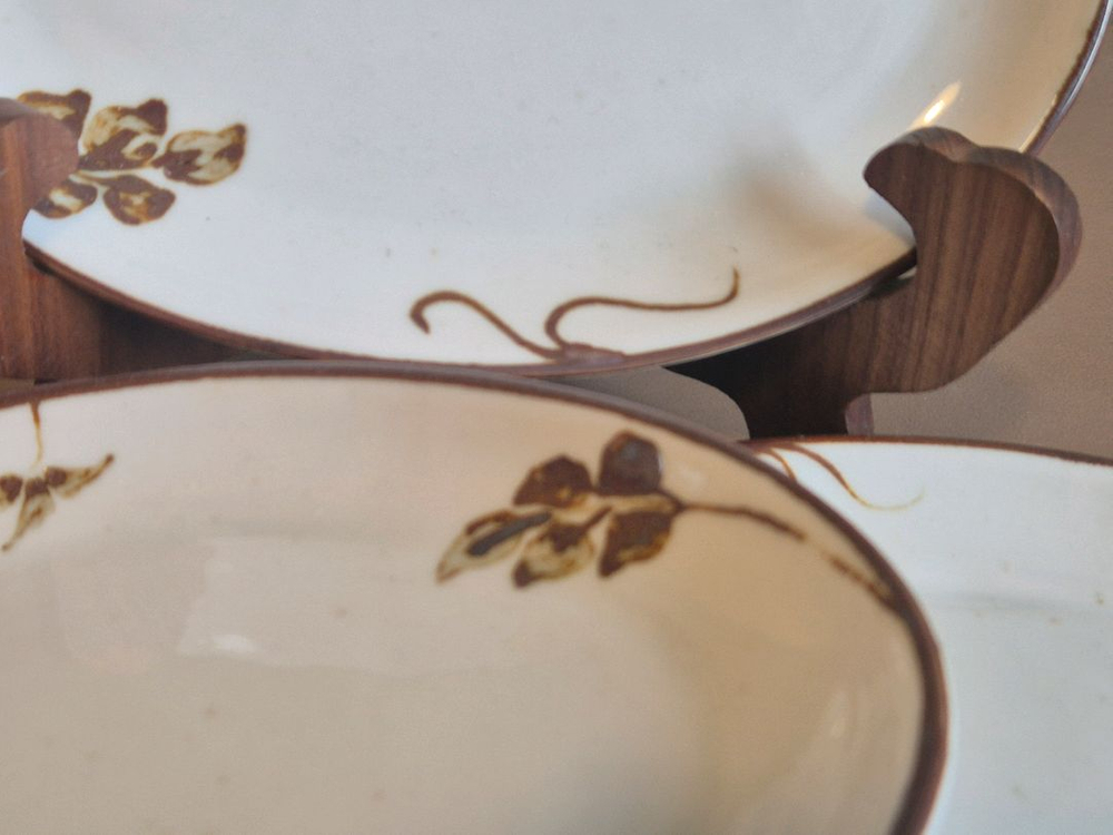 빈티지.스톤웨어 타원접시 3장 가격--3