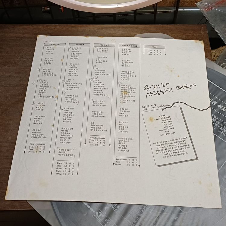 (중고LP) 유재하 1집 LP 초반 이미지