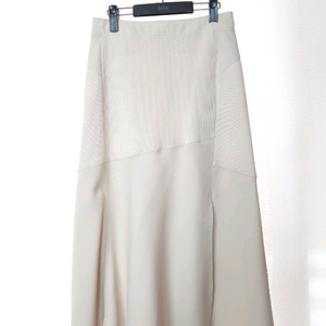 한섬 시스템 2022 리브드 믹스 언밸런스 롱스커트 67-98