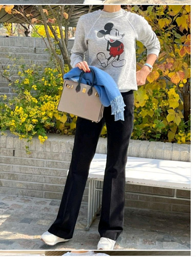 무던/new코듀로이세미부츠컷팬츠/블랙/XS사이즈--1