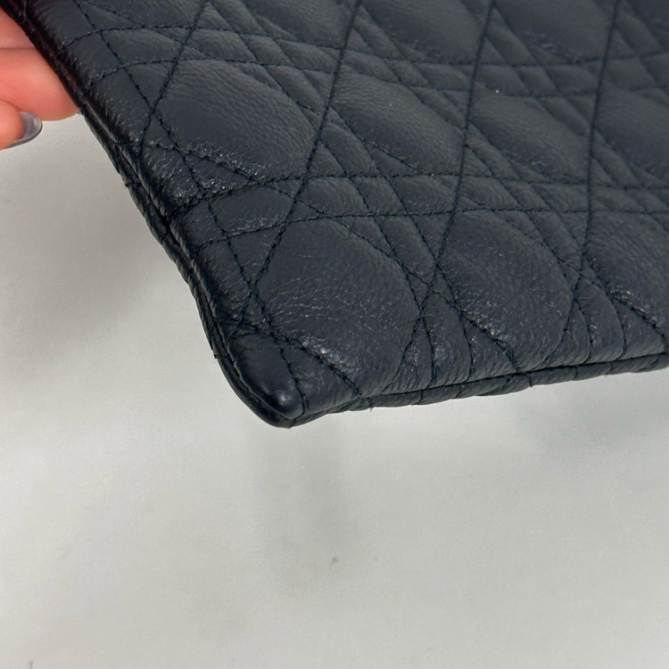 디올 카로 파우치 클러치 블랙--2