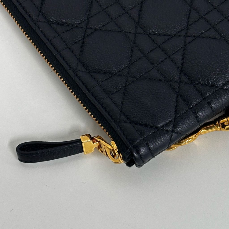 디올 카로 파우치 클러치 블랙--5