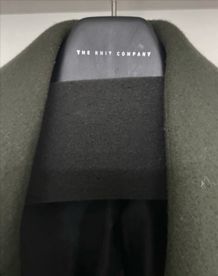 [더니트컴퍼니] 울 더블 코트 카키색 (L사이즈) 이미지