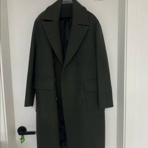 [더니트컴퍼니] 울 더블 코트 카키색 (L사이즈) 이미지