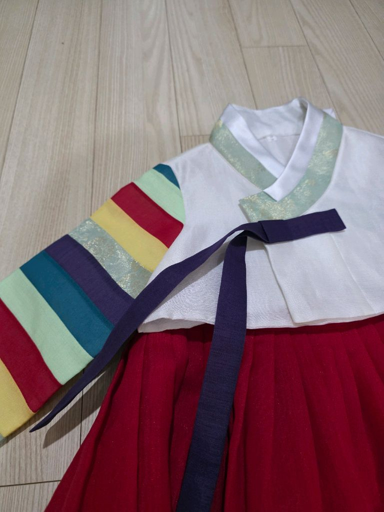 여아 한복 5호 6호 (치마1 + 저고리2 + 속치마)--1