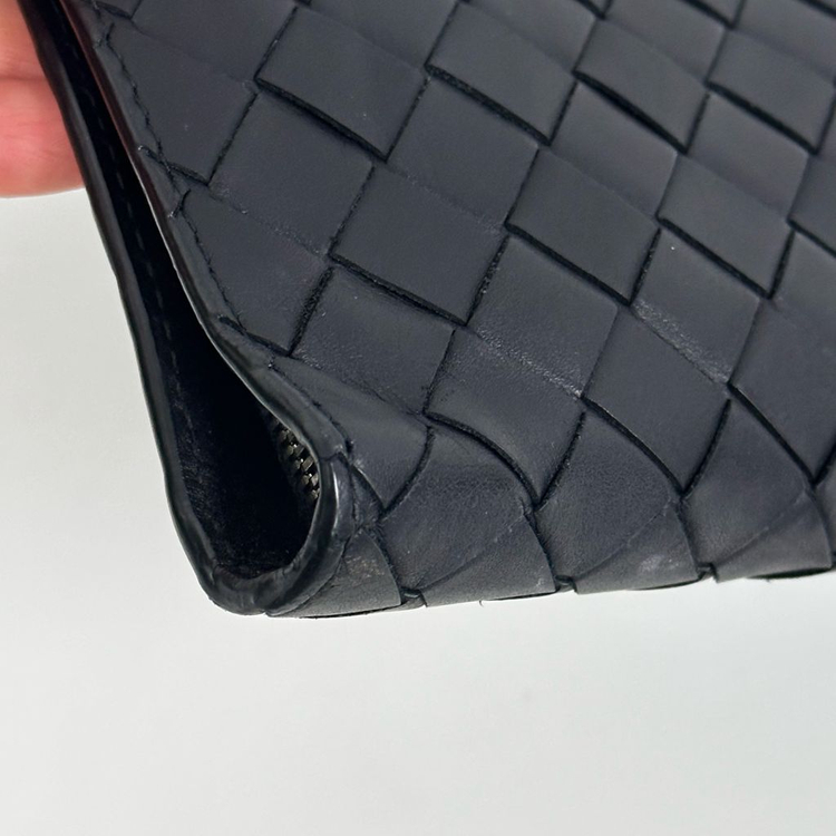 보테가베네타 인트레치아토 클러치백 블랙--4