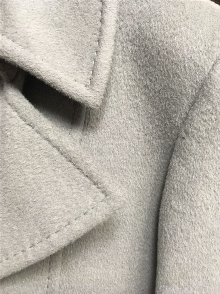 엠비오 라이트그레이 앙고라 더블코트 95사이즈--2