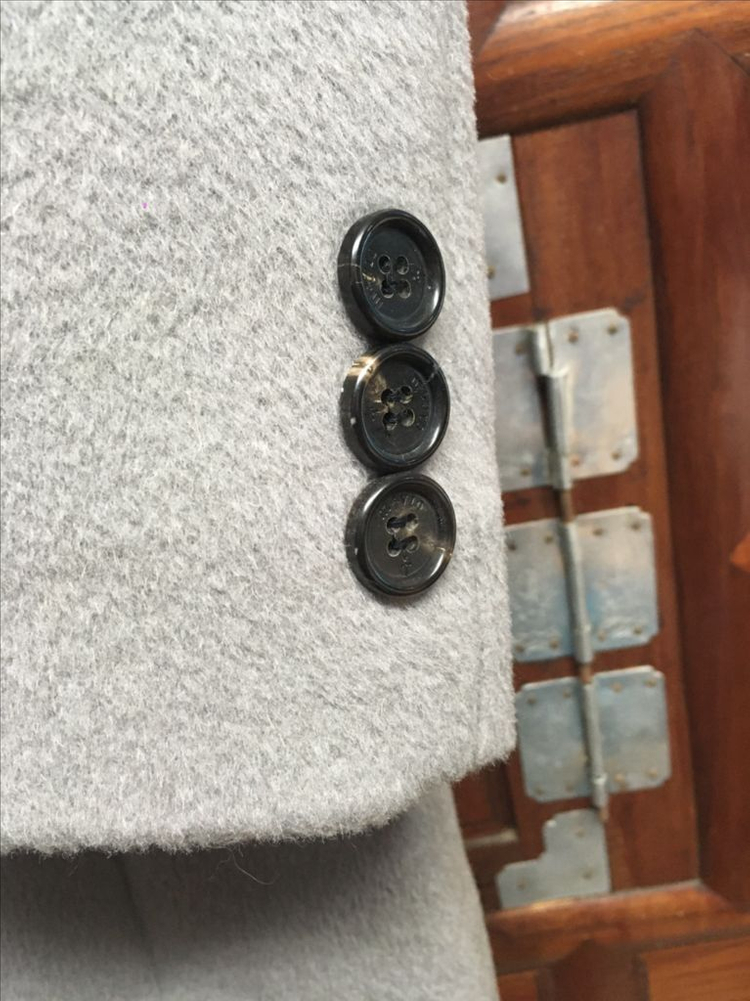 엠비오 라이트그레이 앙고라 더블코트 95사이즈--3