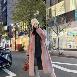 헤이에스 러브유 시어링 코트 (퍼플핑크)