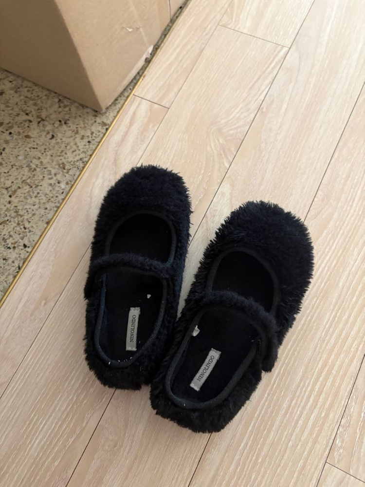 니노린도 블랙 퍼 메리제인 구두 190 이미지