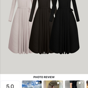 제이드몽 릴리아 볼륨플레어 긴팔원피스 플리츠