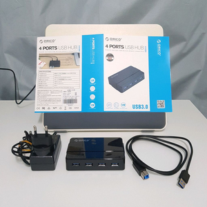 오리코 12V 아답터 사용 4포트 유전원 USB3.0 허브