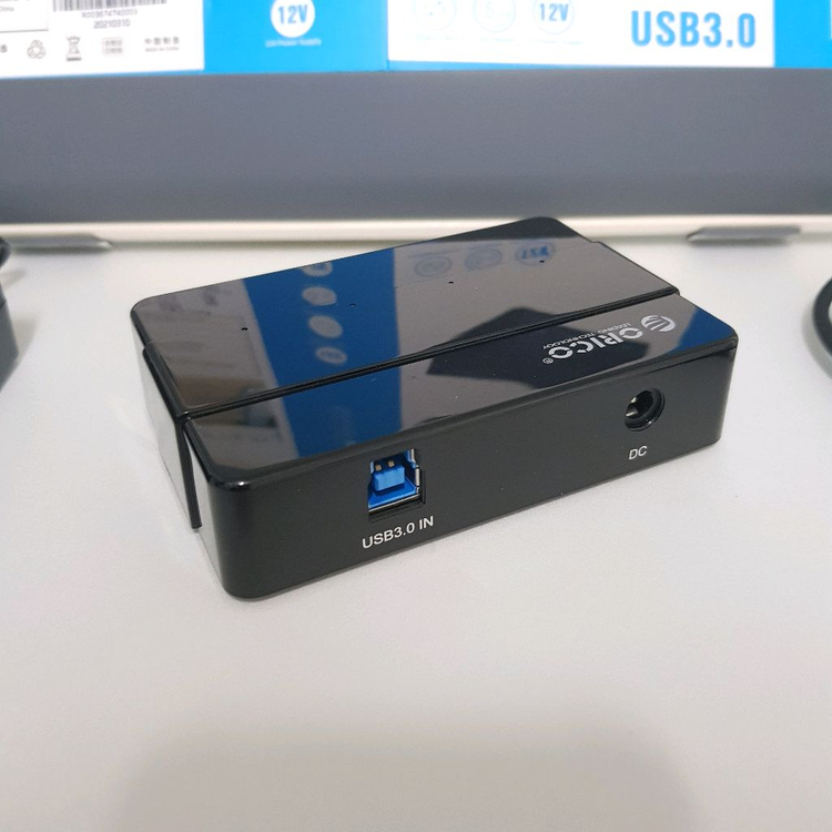 오리코 12V 아답터 사용 4포트 유전원 USB3.0 허브--4