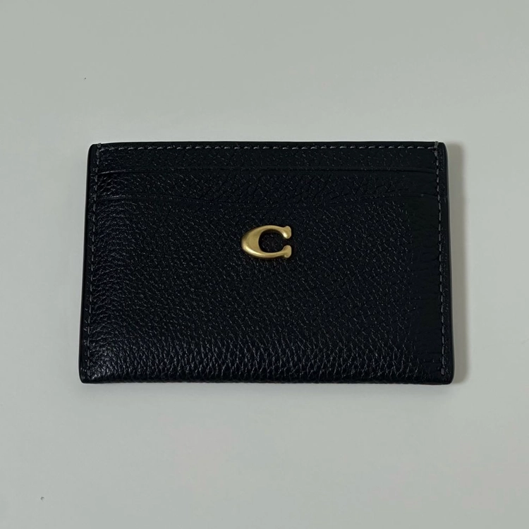 코치 카드 지갑 카드 케이스 CM436 B4 BLACK 가죽 블랙 이미지