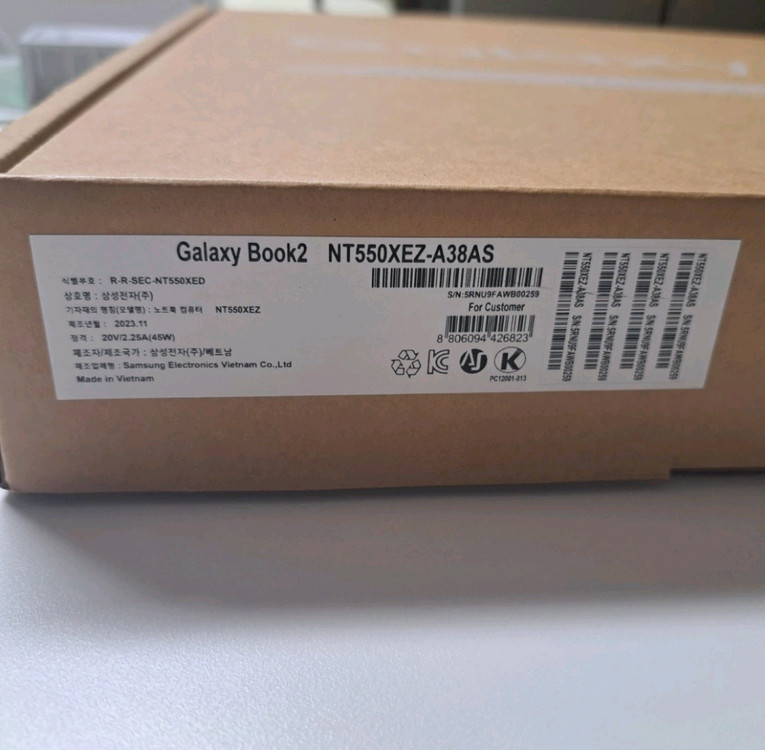 [새제품 세트] 삼성 갤럭시북2 NT550XEZ-A38AS 이미지