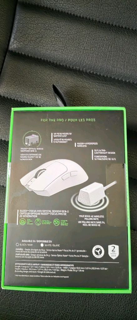 레이저 바이퍼 V3 프로 게이밍 마우스 화이트 에디션--1