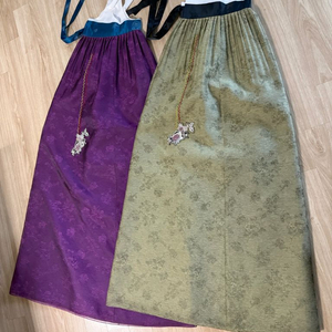 한복 치마 2장 일괄판매 ( 키160이하)