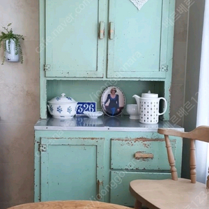 오리지널 영국빈티지 파인우드 키친장 그릇장 가구 이미지