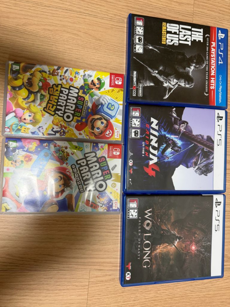 PS4라오어,PS5와룡,PS5닌자가이덴4,닌텐도 마리오파티,닌텐도 마리오 잼버리, 젤다의 전설 왕눈 컬랙터즈 팜--1