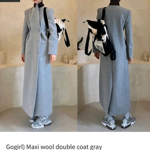 고걸 맥시 울코트 (그레이) 이미지