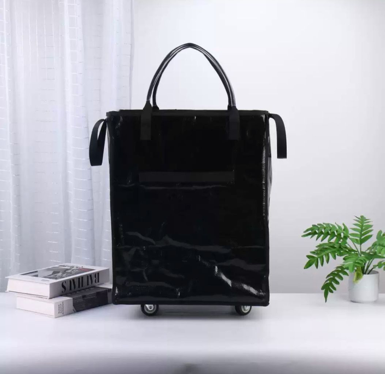 접이식 대용량 카트백 ,장바구니,짐수레 , 휠켄 느낌,HULKEN 비슷, 지퍼 덮개로 깔끔하게 잠금!--2