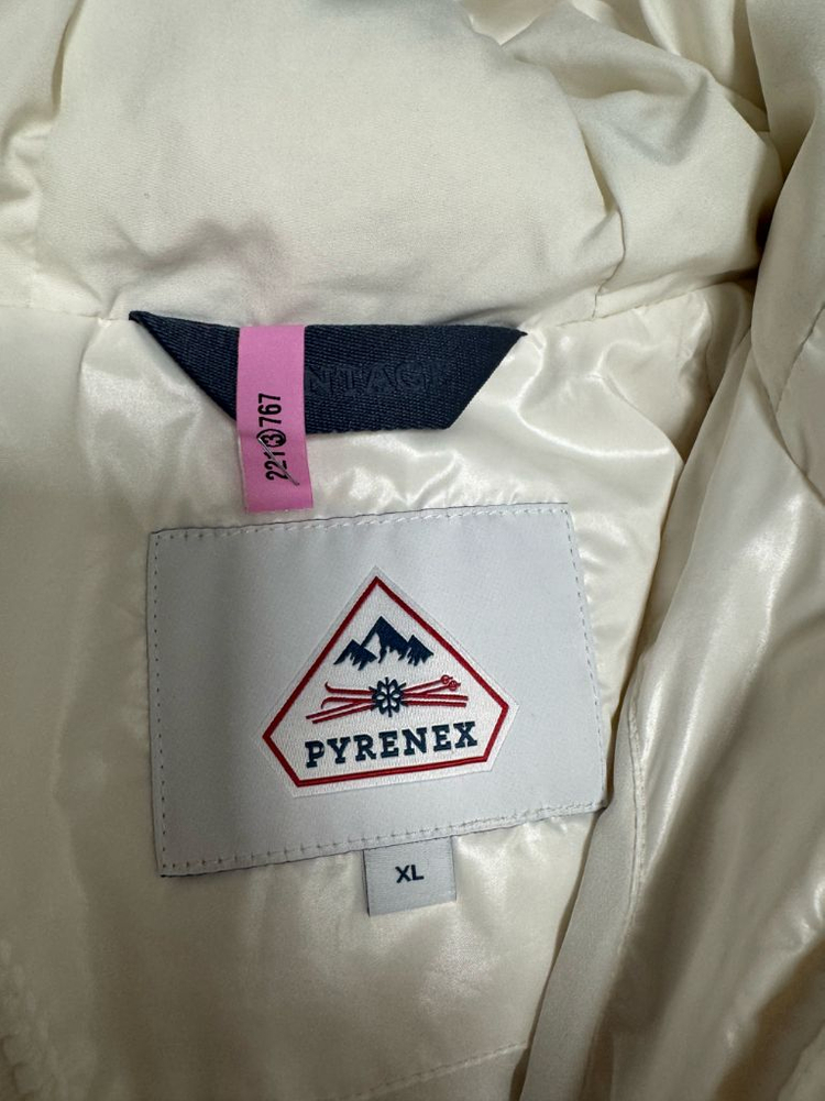 피레넥스 스탠 화이트 유광 후디드 패딩 XL--2