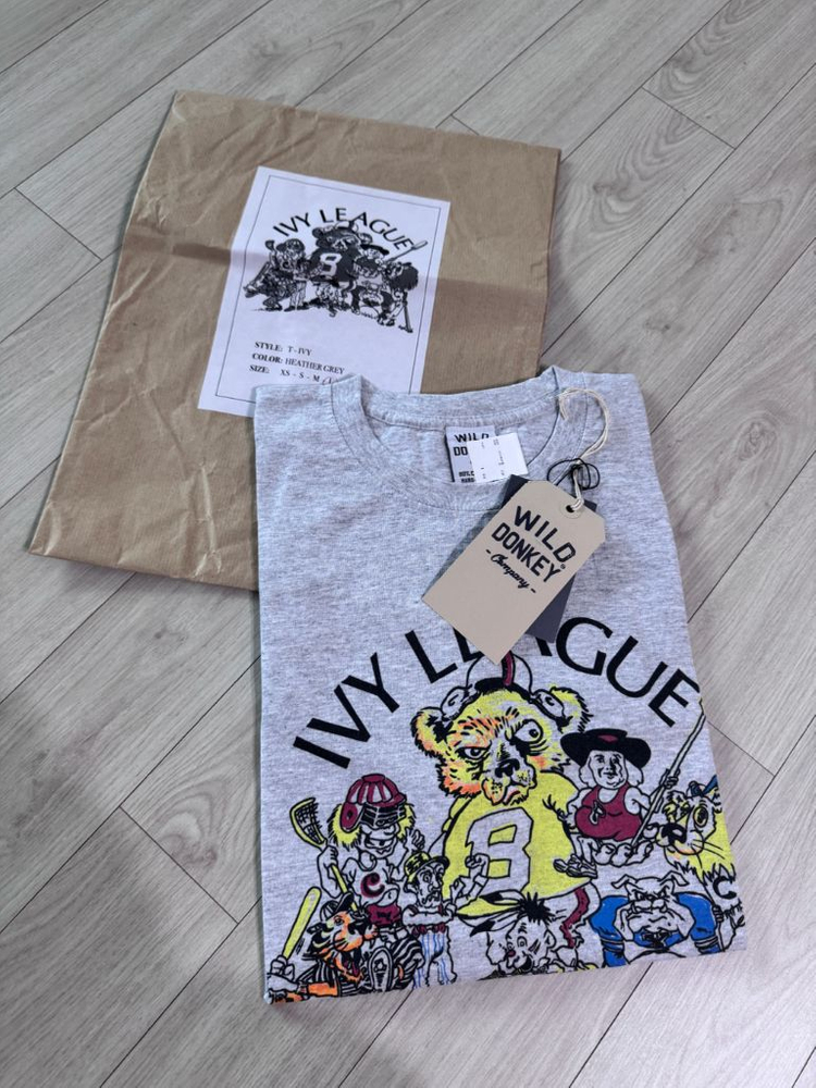 와일드동키 아이비리그 그래픽 티셔츠 L 새상품--8