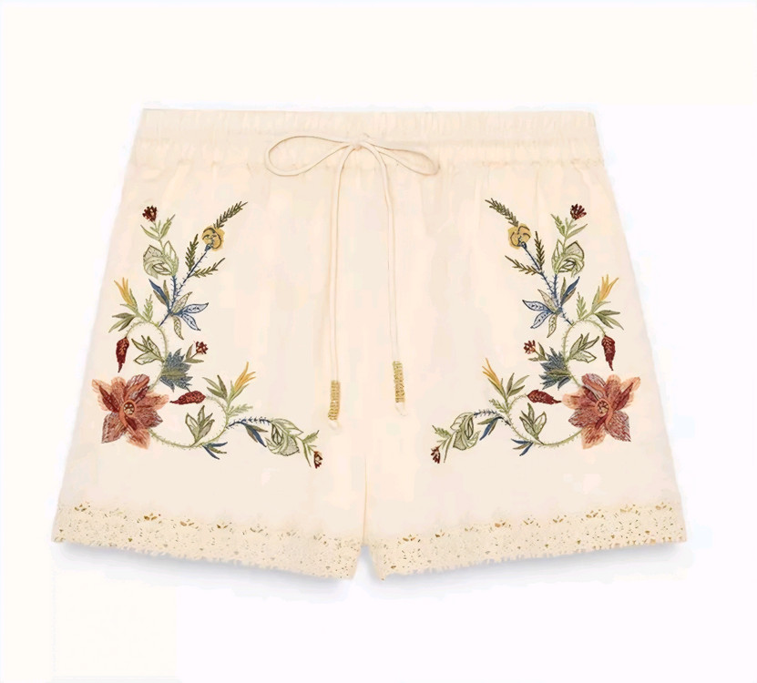 츄 착용 자라 ZW 컬렉션 자수 팬츠 xs, 자수 탑 s사이즈. 이미지