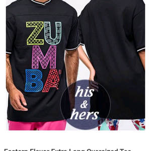 줌바 신상 오버사이즈 티셔츠(원피스)xs