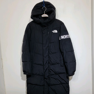 (L) 노스페이스 롱패딩 점퍼 블랙 후드 패딩코트 티볼