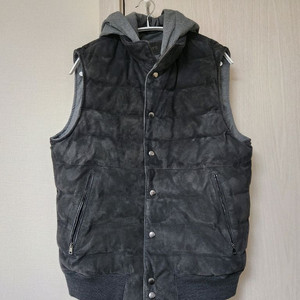 이태리 브랜드 갈로티 GALLOTTI 염소가죽 후드 베스트 이미지