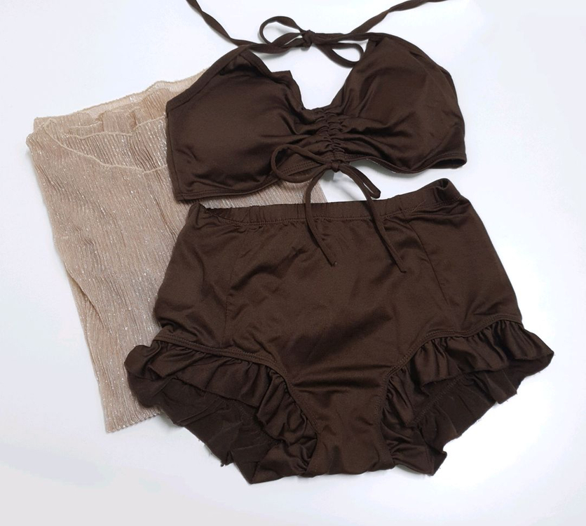 스타일아유 홀터넥 시스루 비키니 수영복--3