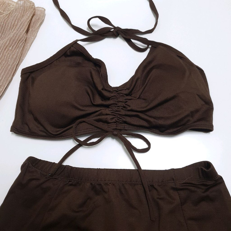 스타일아유 홀터넥 시스루 비키니 수영복--4