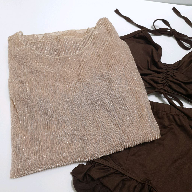 스타일아유 홀터넥 시스루 비키니 수영복--6