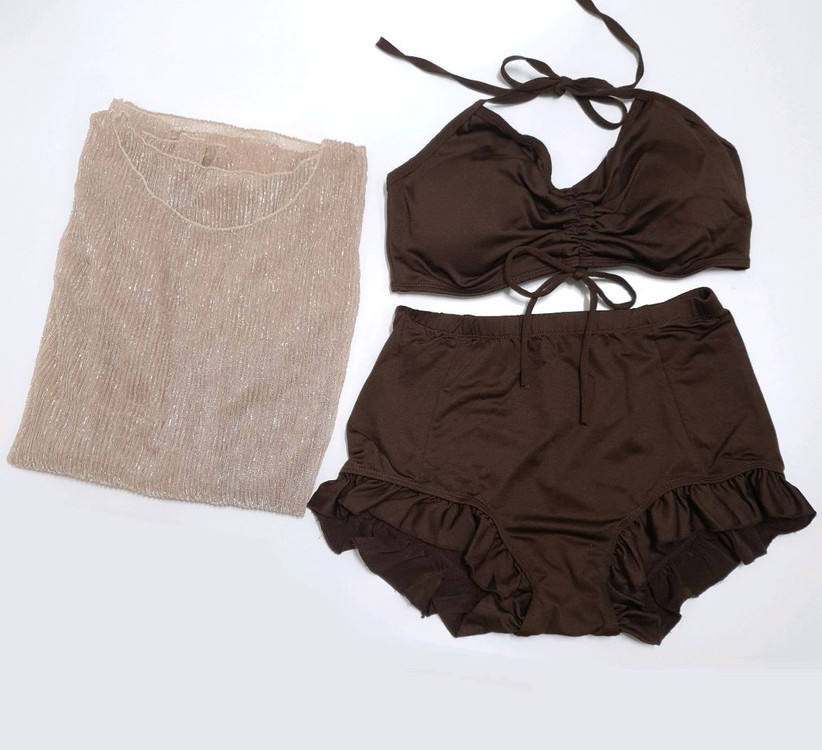 스타일아유 홀터넥 시스루 비키니 수영복--7