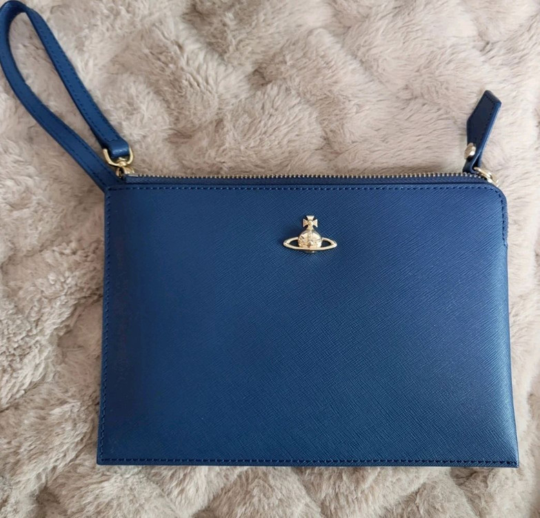비비안웨스트우드 사피아노 클러치 블루--1