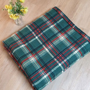 (미사용)체크무늬 누빔 침대 패드 SS