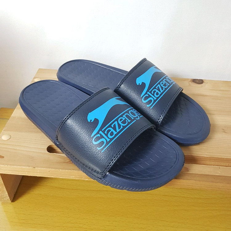 슬레진저 푹신한 스트랩 슬리퍼 블루 230 235 240--1