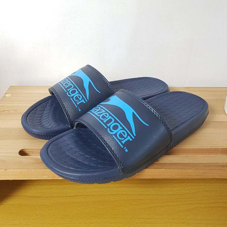슬레진저 푹신한 스트랩 슬리퍼 블루 230 235 240--3