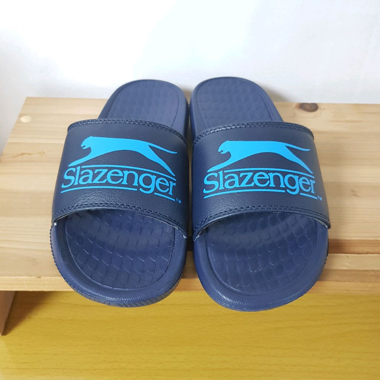 슬레진저 푹신한 스트랩 슬리퍼 블루 230 235 240--5