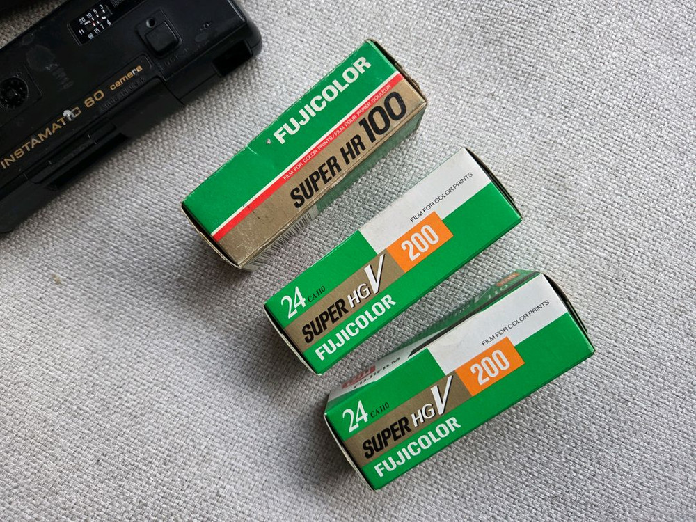 후지필름 110 필름 3개 + 코닥 카메라--7