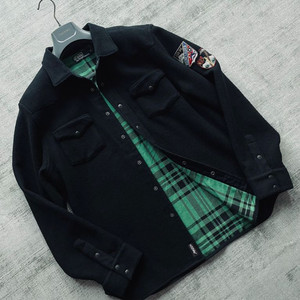 폴로 랄프로렌 클래식 더블 패트롤 패치 타탄체크 셔켓