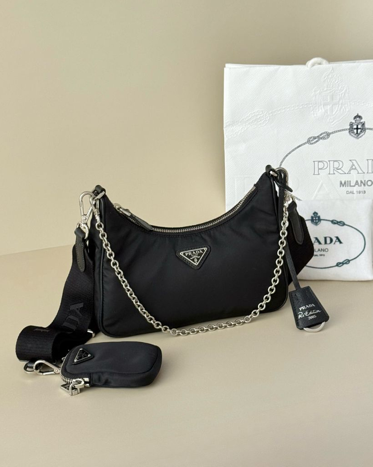 프라다 리에디션 2005 리나일론 호보백--1