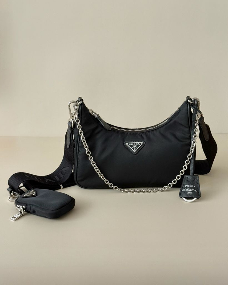 프라다 리에디션 2005 리나일론 호보백--2
