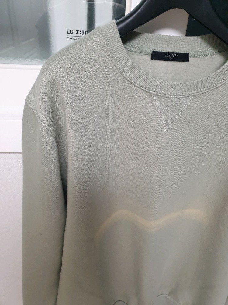(미사용) 탑텐 기모 맨투맨 티--1