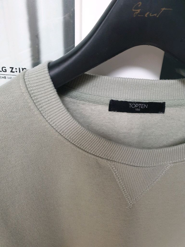 (미사용) 탑텐 기모 맨투맨 티--2