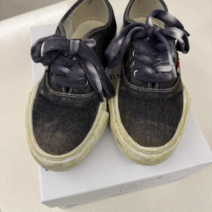 메종 미하라 야스히로 베이커 OG 솔 워시드 데님 로우탑 스니커즈 블랙 41