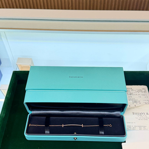 정품 티파니 스마일 다이아 팔찌 로즈골드