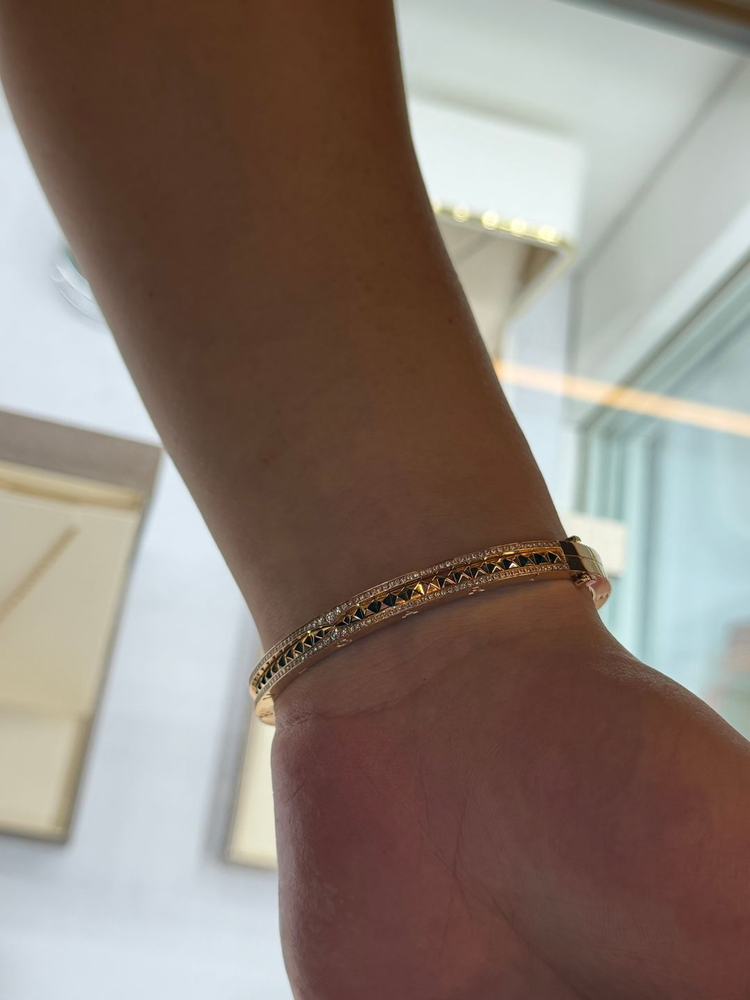 정품 불가리 비제로원 풀파베 팔찌 로즈골드 ML사이즈--1