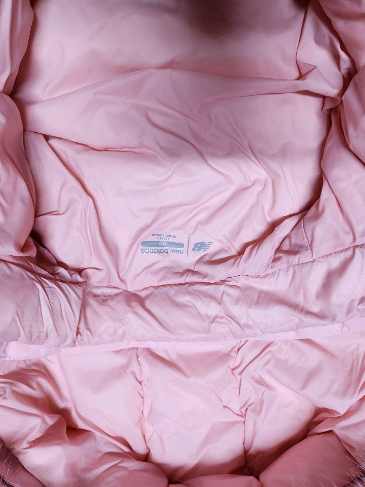 뉴발란스 핑크 롱패딩 120--5